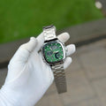 Silver/Green