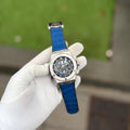 Silver/Blue