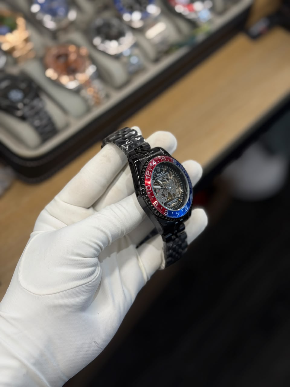 Men's All-Black Stainless Steel Automatic Watch | Black Dial Watch