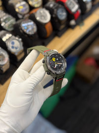 Olive Green Analog-Digital Sports Watch