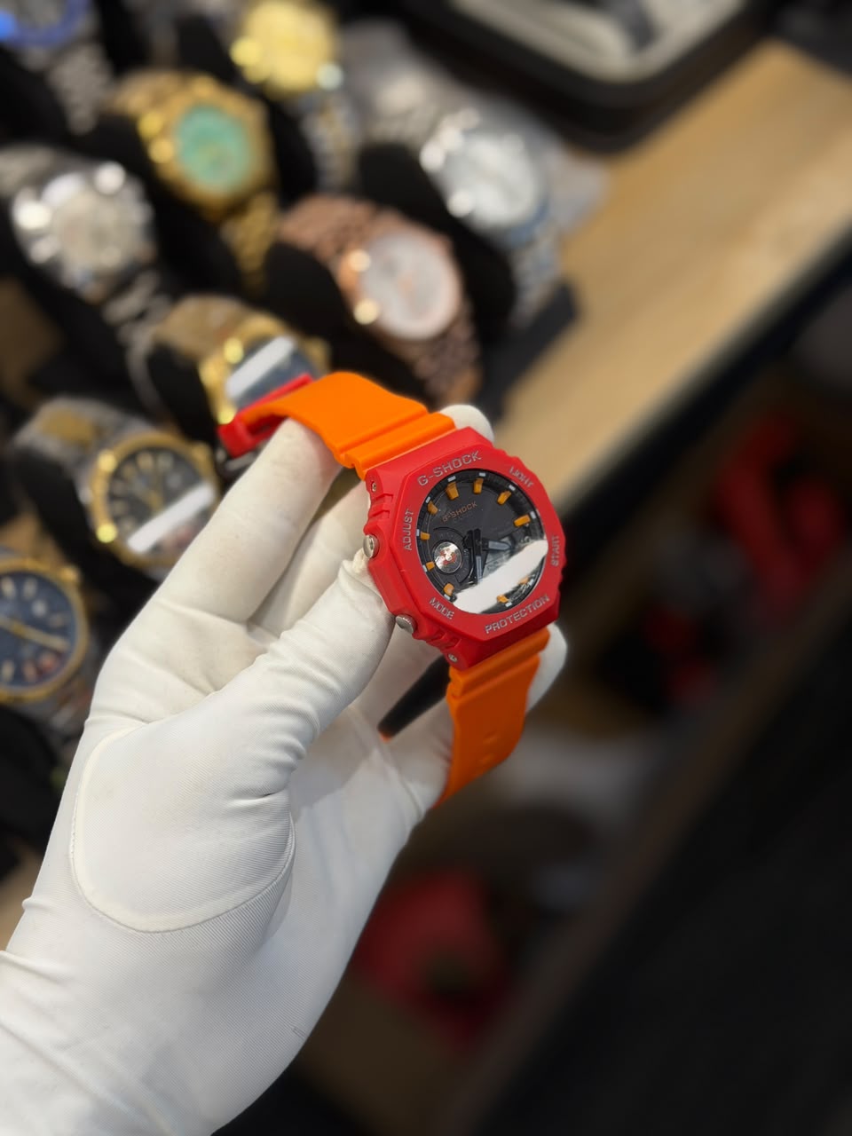 Dual Display Rugged Sports Watch – Flame Orange