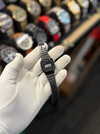 Vintage Square Digital Watch with Black  Strap – 7A Quality