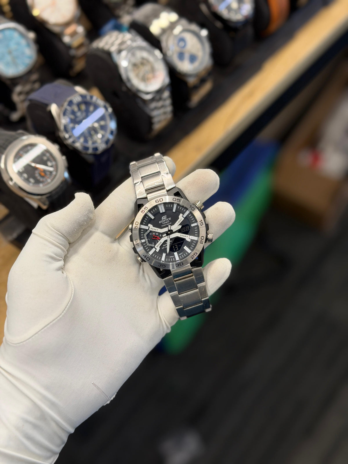Premium Analog-Digital Chronograph Sports Watch with Stainless Steel Strap