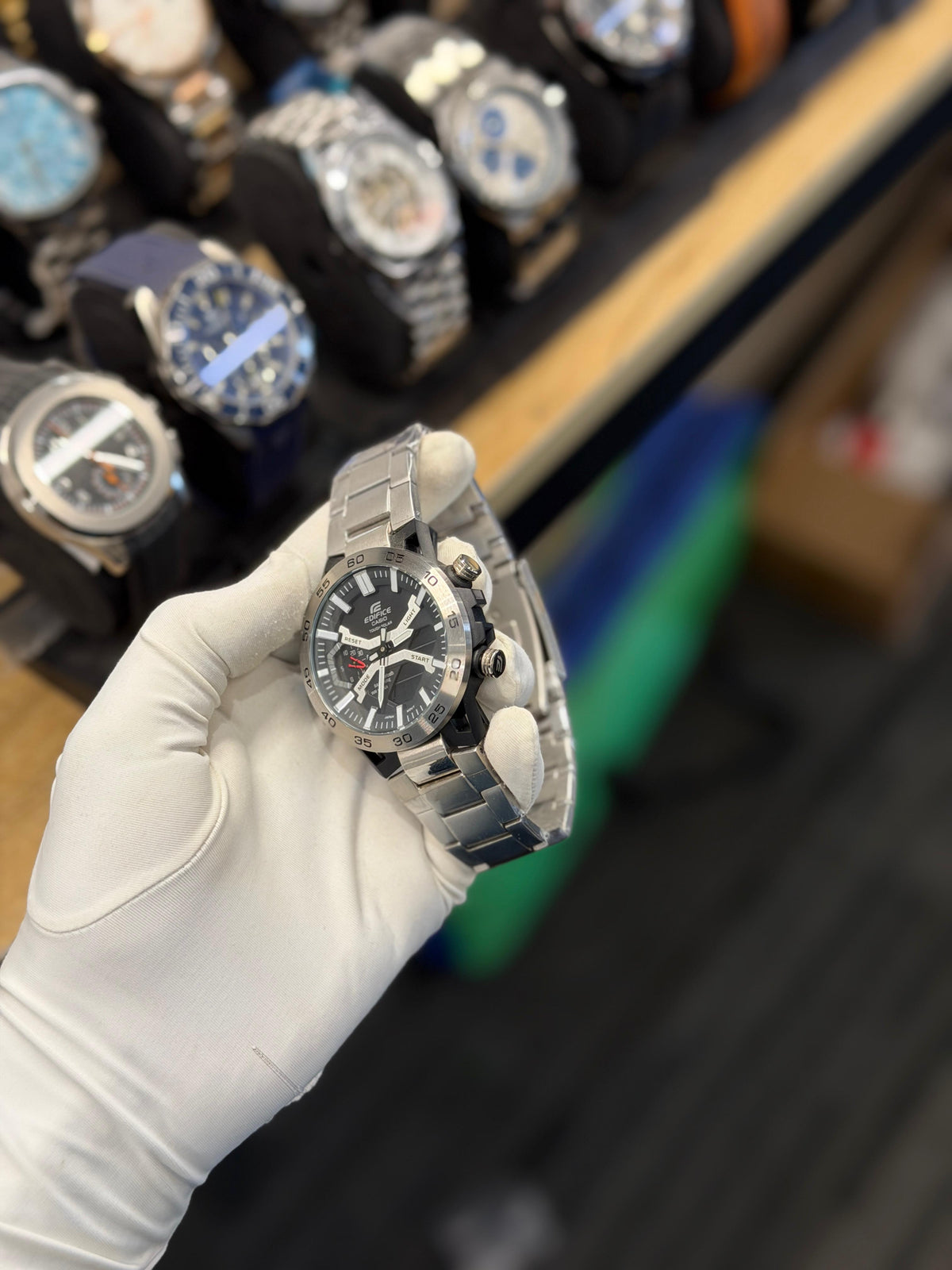 Premium Analog-Digital Chronograph Sports Watch with Stainless Steel Strap