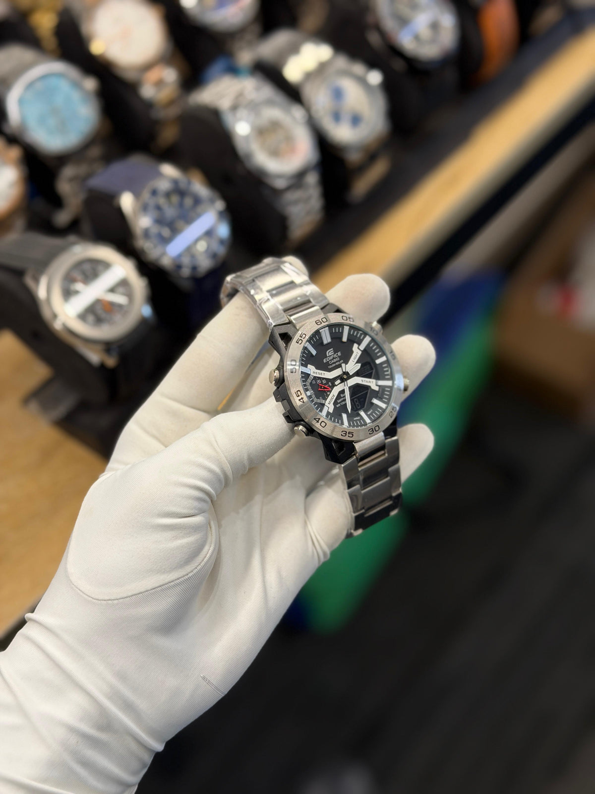 Premium Analog-Digital Chronograph Sports Watch with Stainless Steel Strap