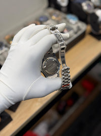 Classic Silver & Blue Dial Day-Date Analog Automatic Watch