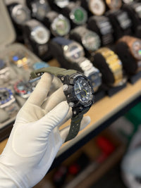 Military Green Rugged Analog-Digital Sports Watch