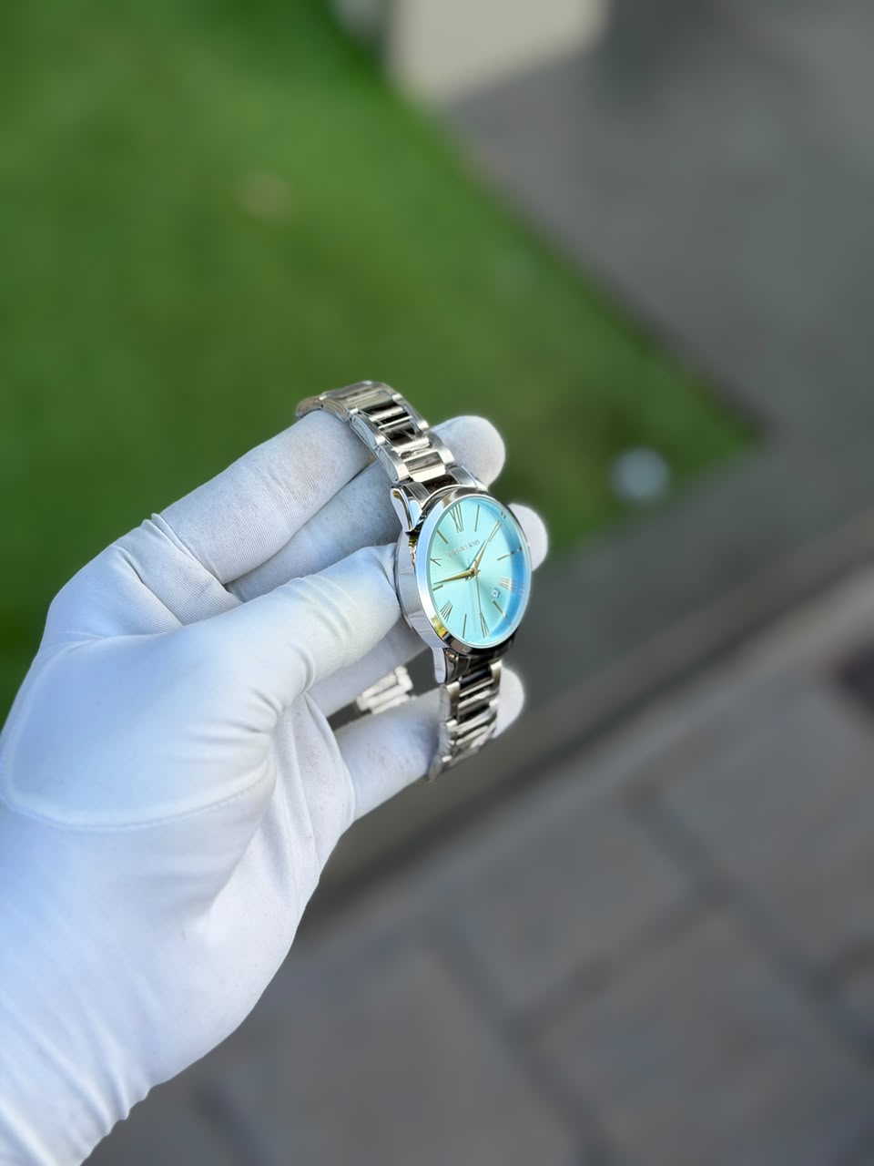 Silver/Tiffany Blue