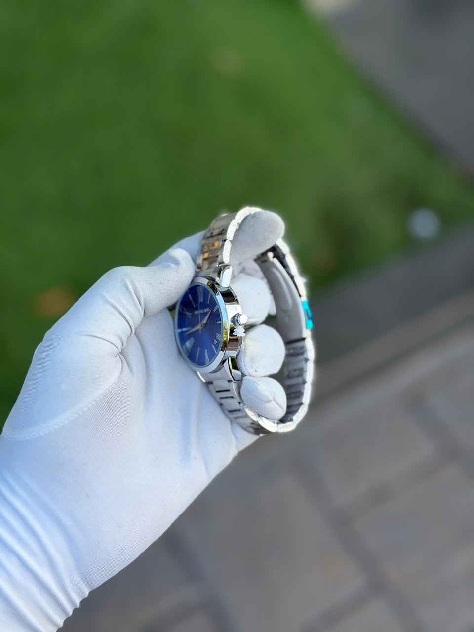 Silver/Blue