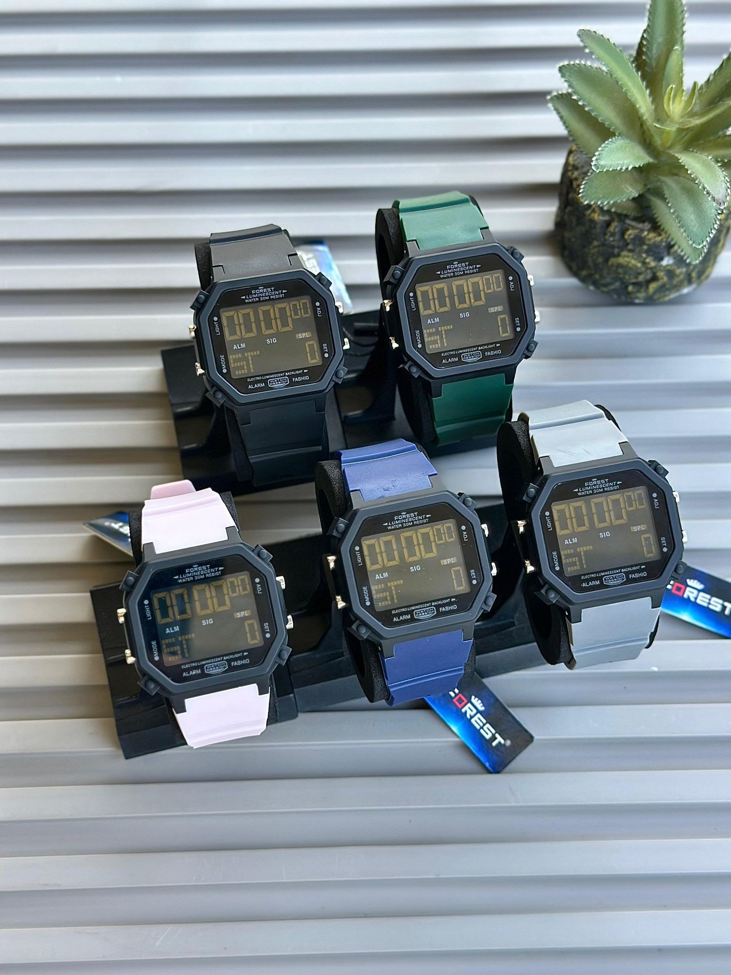 Forest Unisex Digital Watch with Quartz Movement