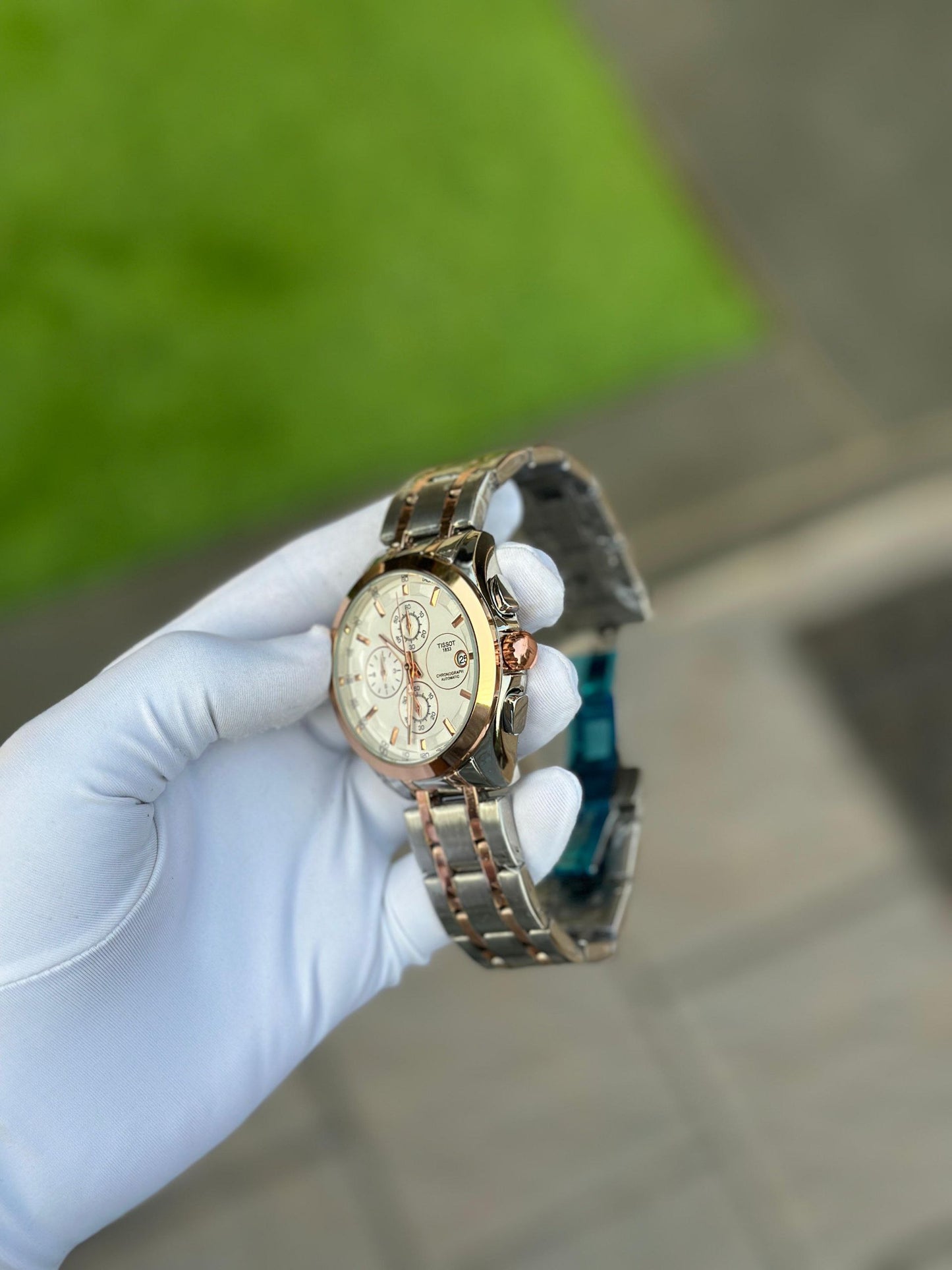 Men’s Analog Quartz Watch with Functional Sub-Dials