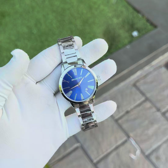 Silver/Blue