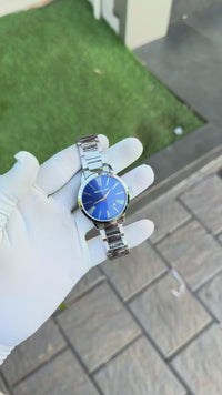Silver/Blue