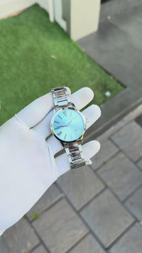 Silver/Tiffany Blue