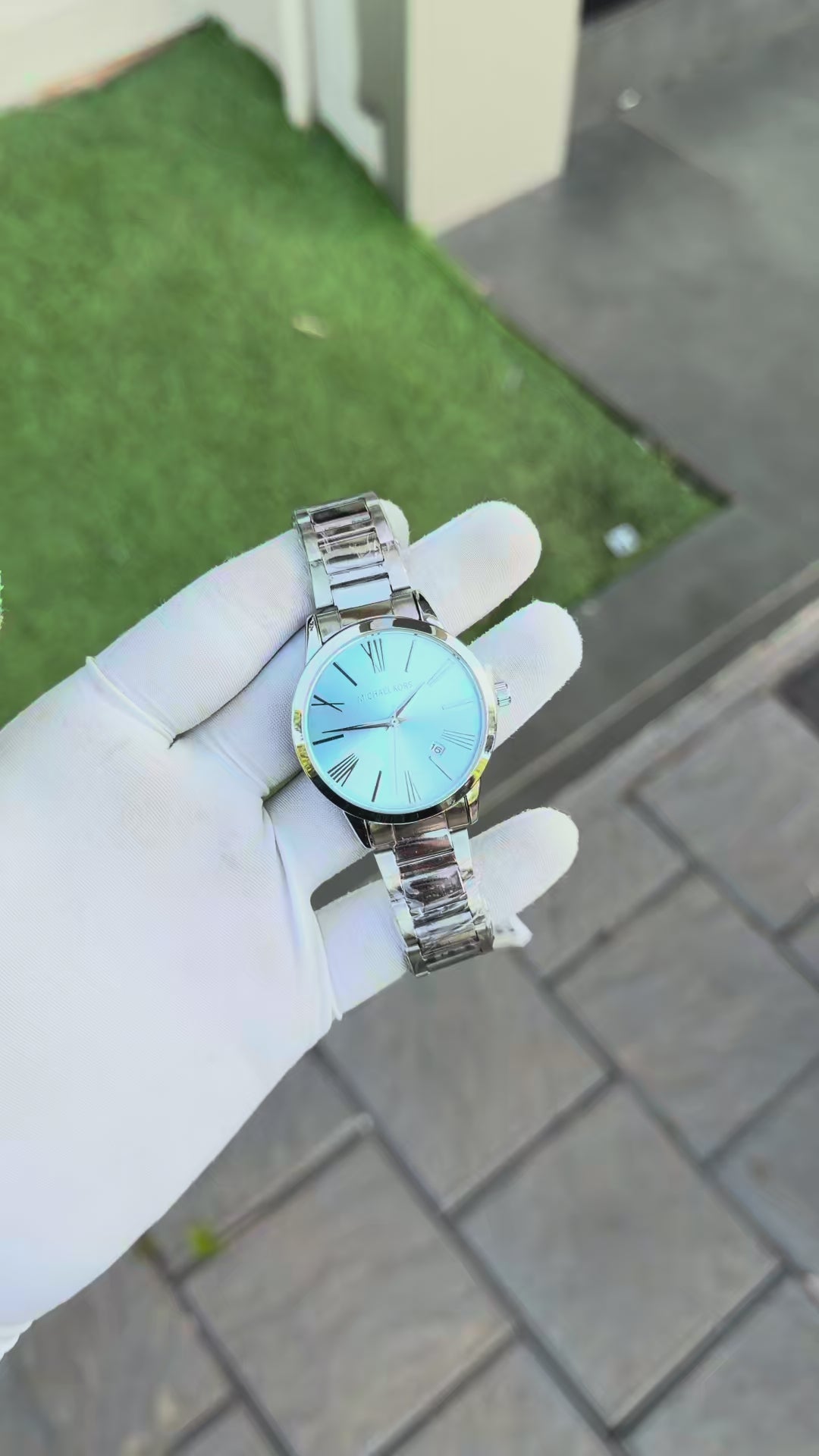 Silver/Tiffany Blue